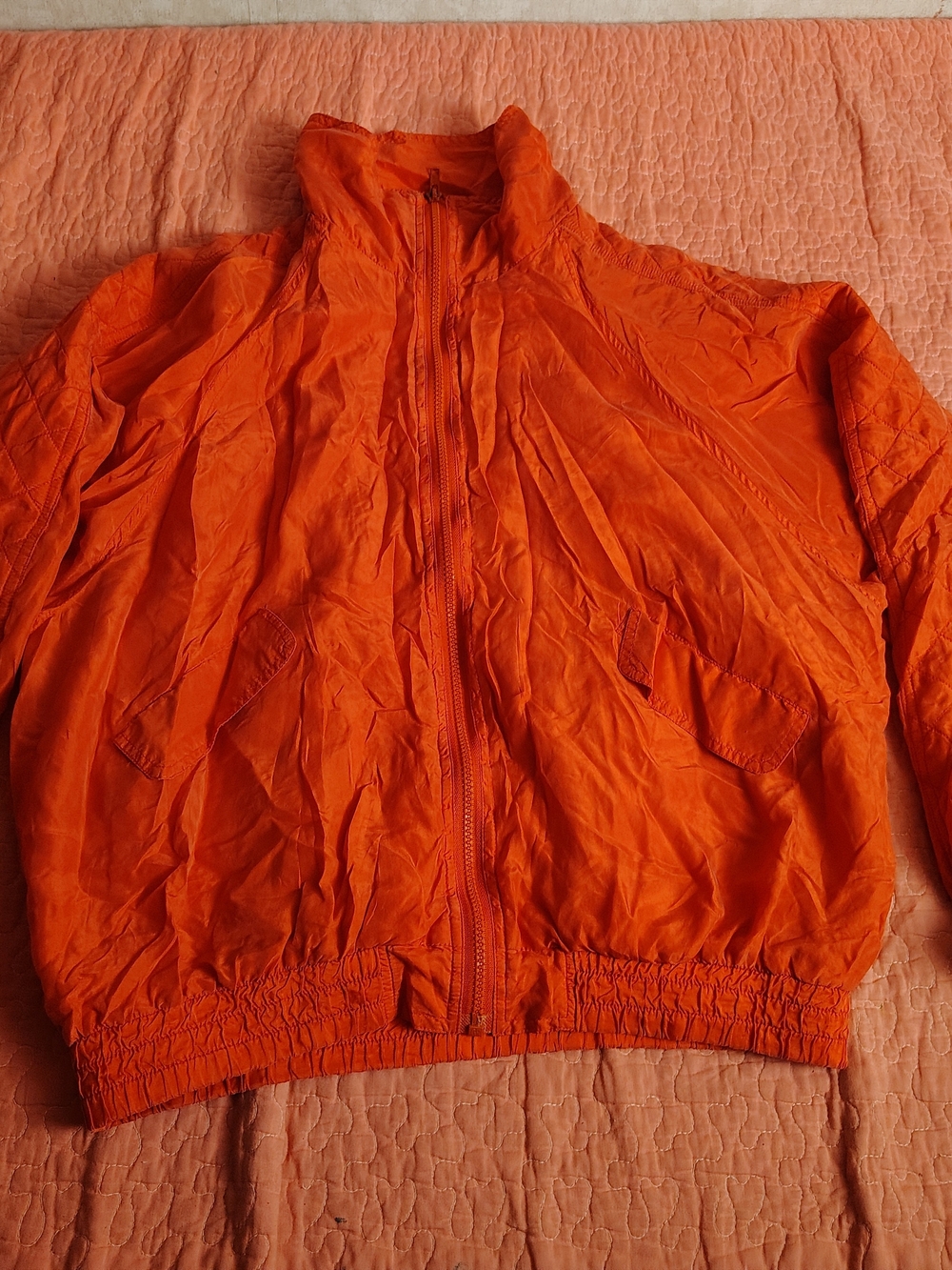 Men's Orange Lightweight Windbreaker Jacket